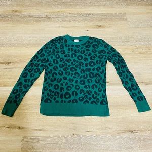 A New Day Green Cheetah Sweater